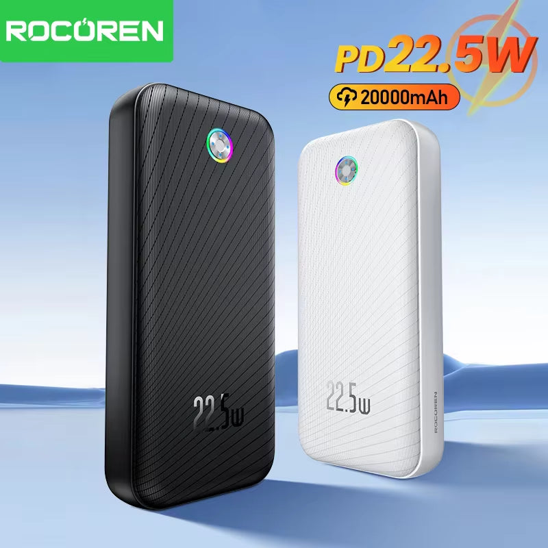 22.5W/35W Fast Charge Power Bank – 20000mAh/30000mAh Portable External Battery with QC & PD 3.0 for iPhone 16 Pro, iPad, and More
