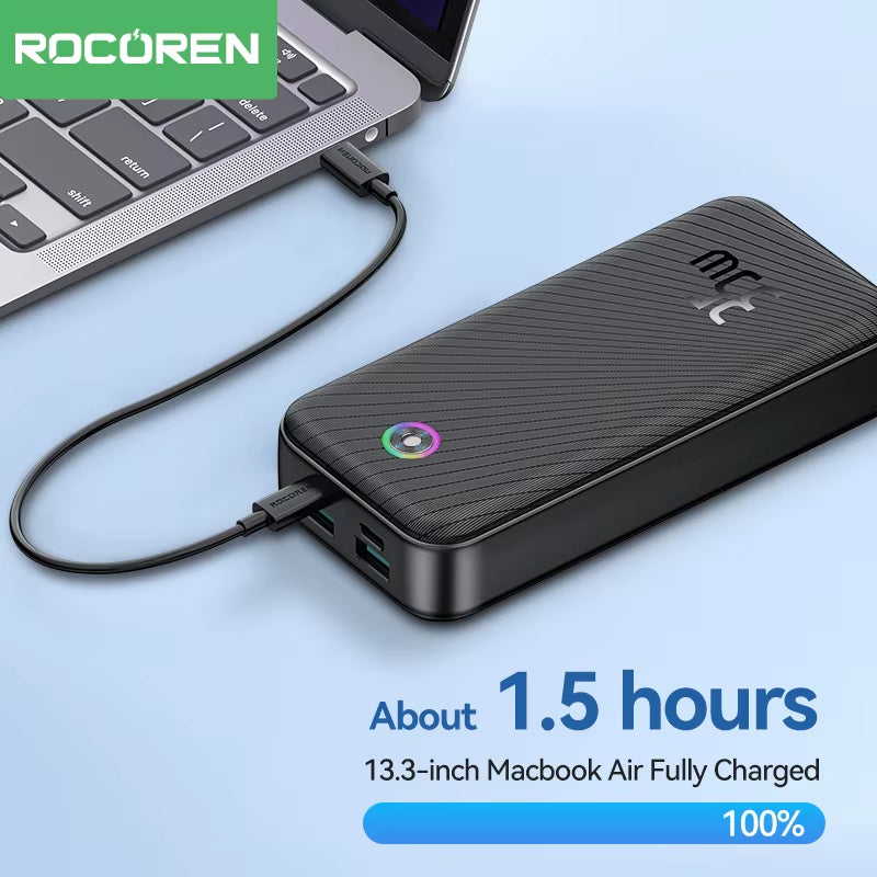 22.5W/35W Fast Charge Power Bank – 20000mAh/30000mAh Portable External Battery with QC & PD 3.0 for iPhone 16 Pro, iPad, and More