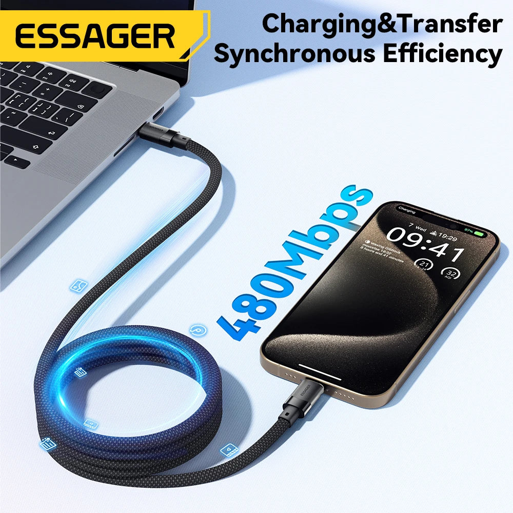 PD 100W Magnetic Suction anti Winding USB C to C Fast Charger Cable Data Charging Wire for Iphone 15 Laptop Samsung