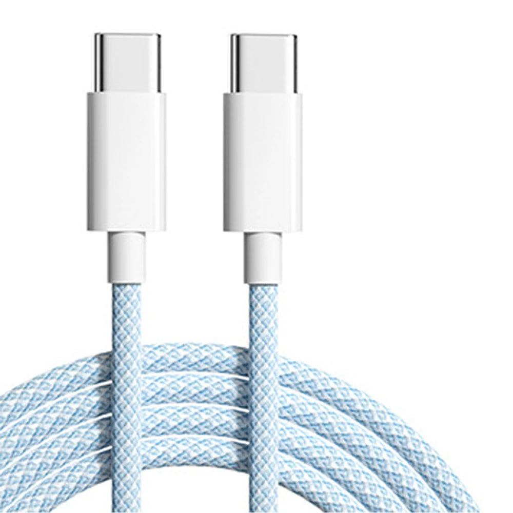 60W USB-C to USB-C Fast Charging Cable – 6A Type-C Data Charger for iPhone 15/16, Samsung, Xiaomi & More