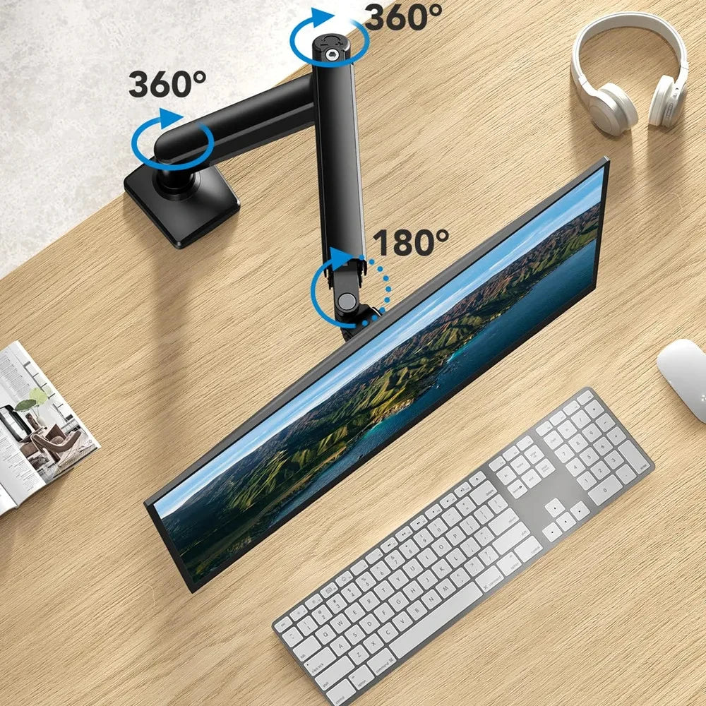 Universal Single Monitor Desk Mount – Adjustable Stand for 13"–32" Screens, Holds up to 19.8 lbs, VESA Compatible