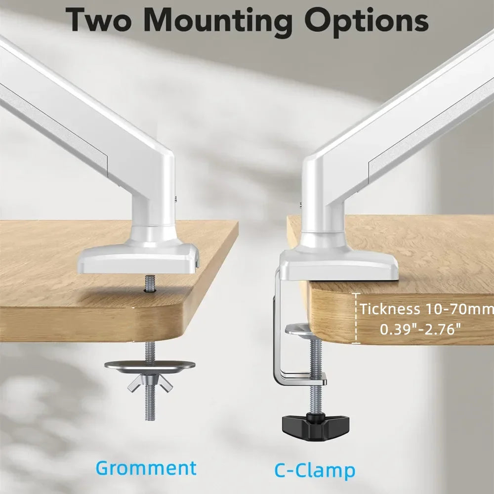 Universal Single Monitor Desk Mount – Adjustable Stand for 13"–32" Screens, Holds up to 19.8 lbs, VESA Compatible