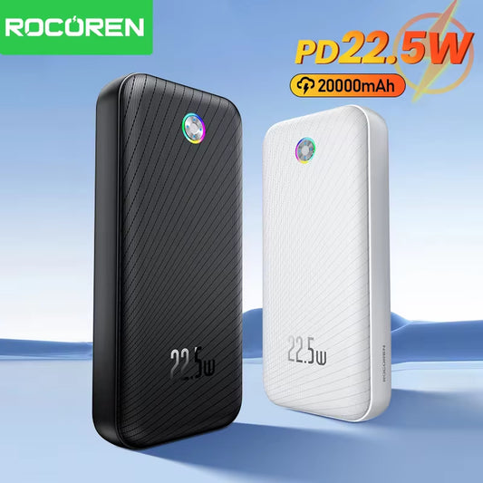 22.5W/35W Fast Charge Power Bank – 20000mAh/30000mAh Portable External Battery with QC & PD 3.0 for iPhone 16 Pro, iPad, and More