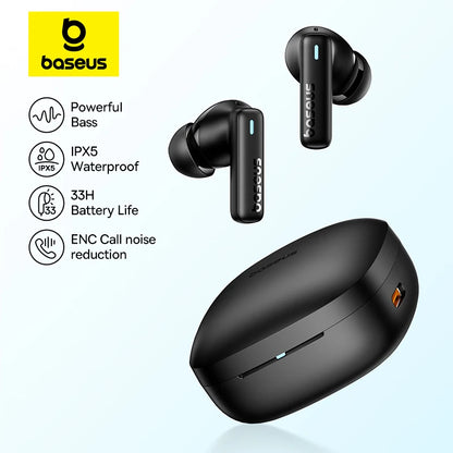 Bowie E19 Wireless Earbuds – Bluetooth 5.3, 12mm Drivers, Deep Bass, IPX5 Waterproof, 33H Battery Life