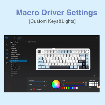 F75 2.4G Wireless/Bluetooth/Wired Gaming Mechanical Keyboard RGB Customized 75% Layout OEM Profile Gasket Structure