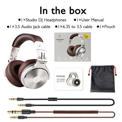 Pro 30 Studio DJ Headphones – Over-Ear Wired Headset with Mic, Hi-Fi Sound, Foldable Design for Monitoring & Gaming