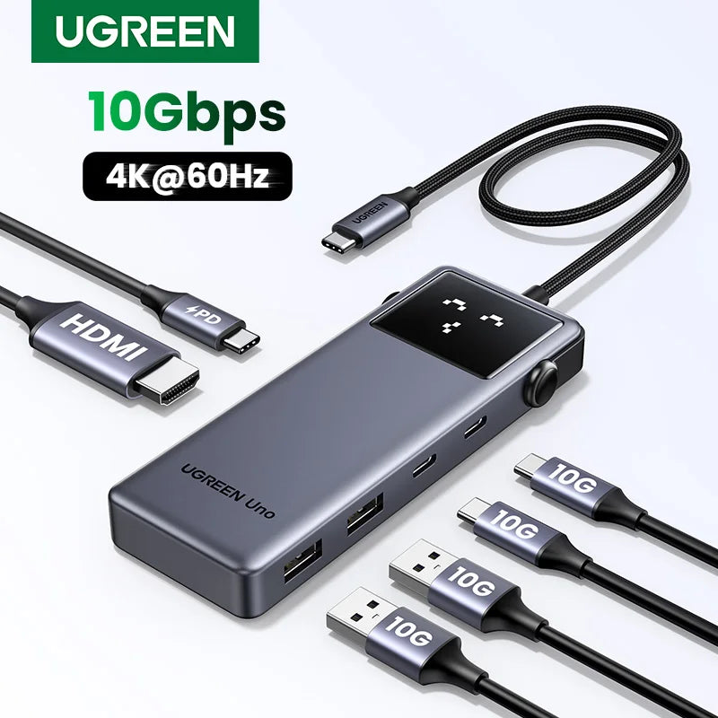UGREEN Uno USB-C Hub 6-in-1 | 4K HDMI | 100W PD | 10Gbps USB 3.2